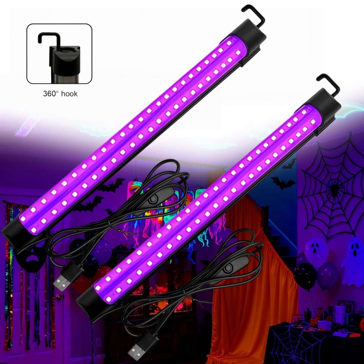 Usb Hub - Lampa UV LED z czarnym światłem