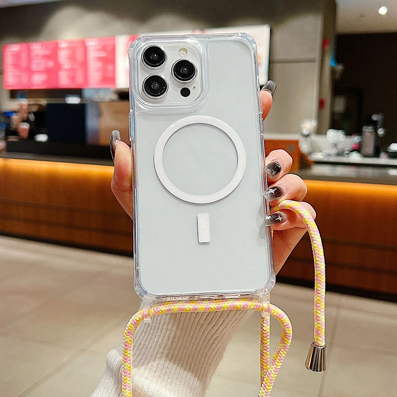 Wireless Charger - Odporne na wstrząsy przezroczyste etui magnetyczne