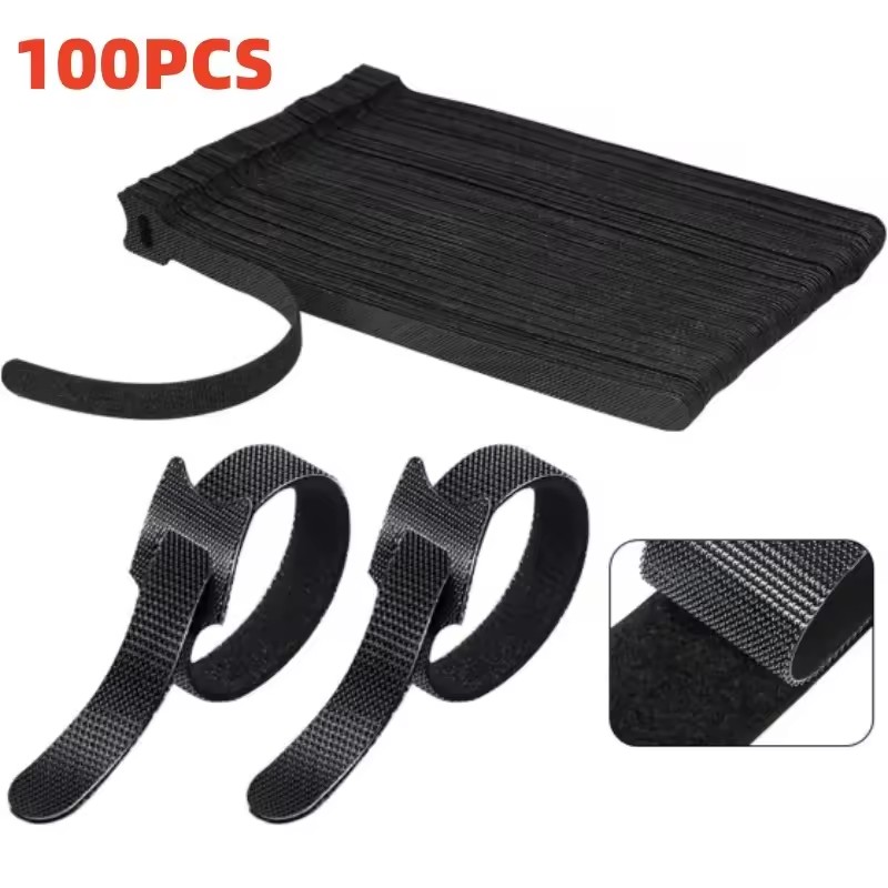 Cable Organizer - 100 szt. wielokrotnego użytku opaski do