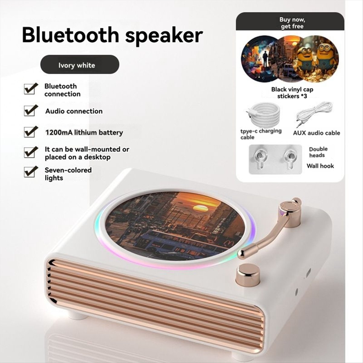 X07A Przenośny Retro Biały Gło – Bluetooth Speaker recenzja i cena