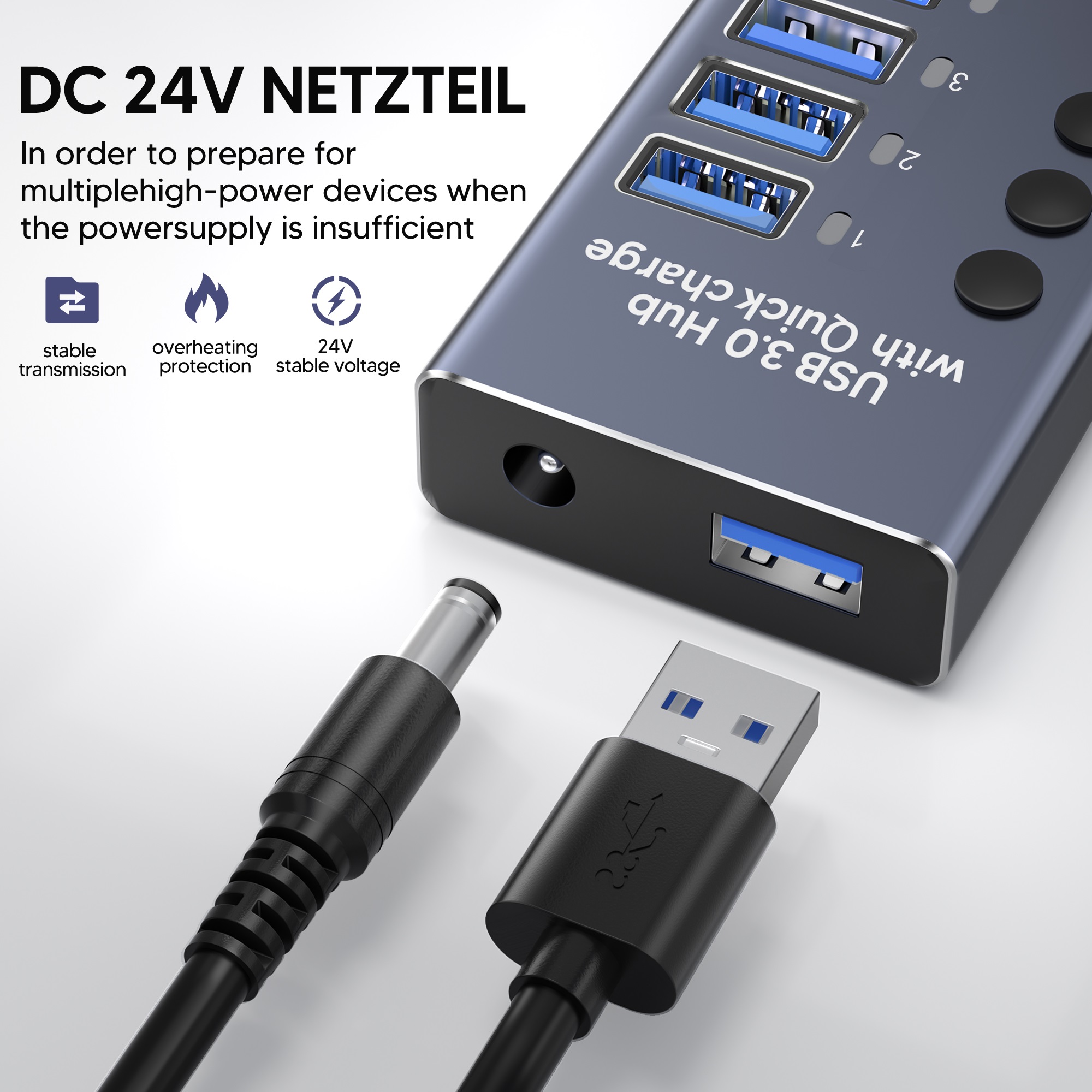 10-portowy hub USB 3.0 z szybk – Usb Hub recenzja i cena